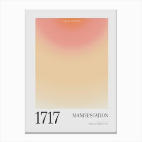 Aura Numbers 1717 Manifestation Canvas Print