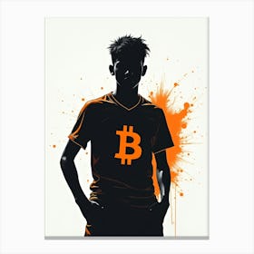 Bitcoin Man Canvas Print