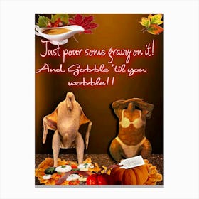 Thanksgiving Turkey Foreplay Canvas Print