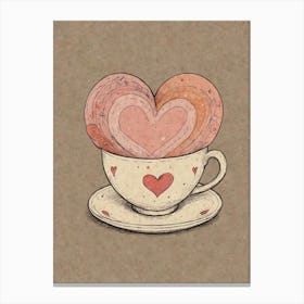 Heart In A Cup 1 Canvas Print