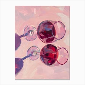 Two Red Wine Glasses Canvas Print