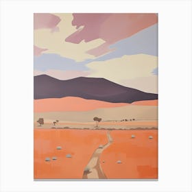 Patagonian Desert (Patagonian Steppe)   Argentina, Contemporary Abstract Illustration 4 Canvas Print