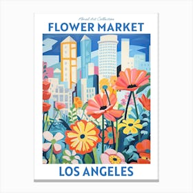 Los Angeles California Flower Market Floral Art Print Travel Print Plant Art Modern Style Canvas Print
