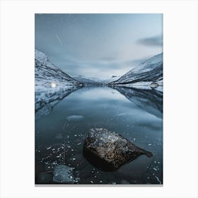 Fjords At Night Canvas Print