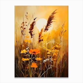 Sunset In The Meadow 2 Canvas Print