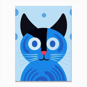 Blue Cat 5 Canvas Print