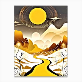 Yellow Road Canvas Print