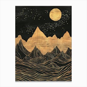 Mountains And Stars Canvas Print