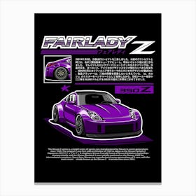 Fairlady Z Purple Canvas Print