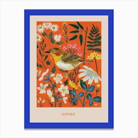 Spring Birds Poster Dipper 3 Canvas Print