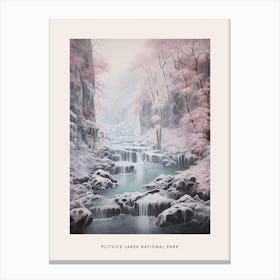 Dreamy Winter National Park Poster  Plitvice Lakes National Park Croatia 2 Canvas Print