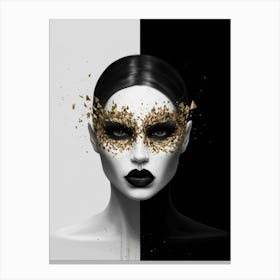 Black And Gold 3 Canvas Print