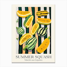 Marche Aux Legumes Summer Squash Summer Illustration 2 Canvas Print