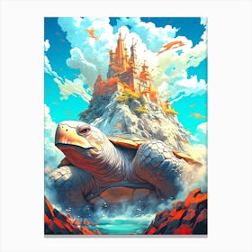 Turtle In A Castle Canvas Print