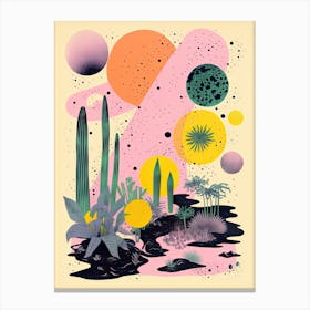 Abstract Botanical Risograph Style 7 Canvas Print