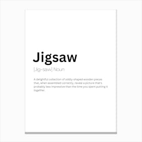 Jigsaw Definition Meaning Canvas Print