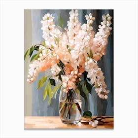 Wisteria Flower Still Life Painting 4 Dreamy Canvas Print