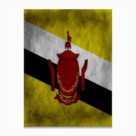 Brunie Flag Texture Canvas Print