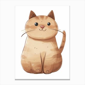 Munchkin Cat Clipart Illustration 3 Canvas Print