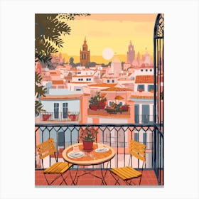 Seville Spain 1 Illustration Canvas Print