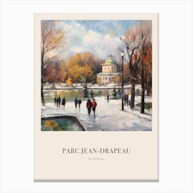 Parc Jean Drapeau Montreal Canada Vintage Cezanne Inspired Poster Canvas Print