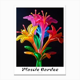 Bright Inflatable Flowers Poster Honeysuckle 1 Canvas Print