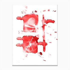 Red Poppy Splatter Canvas Print