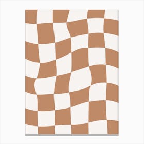 Checkerboard - Terracotta Canvas Print