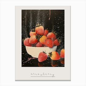 Art Deco Strawberry Still Life 1 Poster Canvas Print