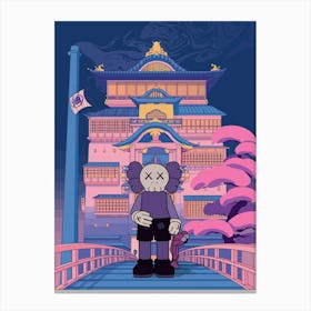 Japanese Castle kaws Canvas Print