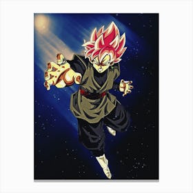 Light Of Heroes ― Goku Black Rose Canvas Print