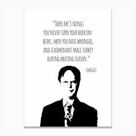 Dwight Schrute Quotes 7 Canvas Print