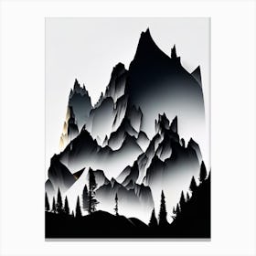 Dolomiti Bellunesi National Park Italy Cut Out Paper Canvas Print