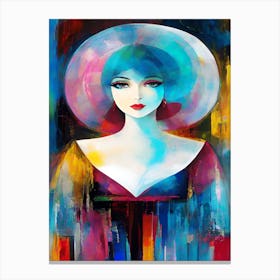 Woman In A Hat Canvas Print