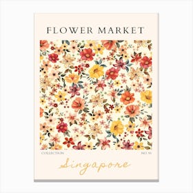 Flower Market Singapore Canvas Print