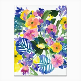 Lavender 2 Modern Colourful Flower Canvas Print