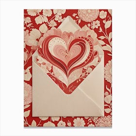 Love Letter Heart Canvas Print