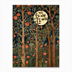 William Morris Moonlight In The Forest 142 Canvas Print