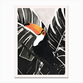 Tropical Toucan Art Canvas Print