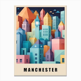 Manchester City Low Poly (26) Canvas Print