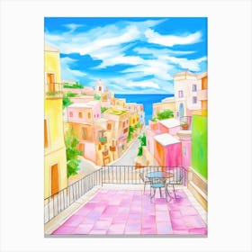 Gaeta, Italy Colourful View 2 Canvas Print