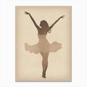 Silhouette Of A Dancer Canvas Print