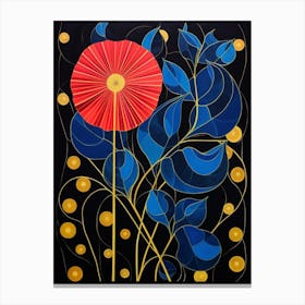 Morning Glory 1 Hilma Af Klint Inspired Flower Illustration Canvas Print