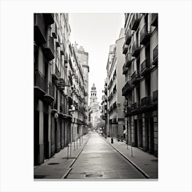 Barcelona, Spain, Photography In Black And White 1 Canvas Print