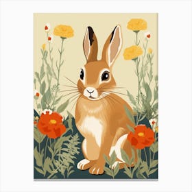 Baby Animal Illustration  Hare 3 Canvas Print