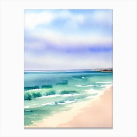 St Kilda Beach, Australia Watercolour Canvas Print