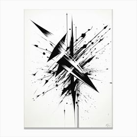 A Conceptual Digital Painting Showcasing A Grunge Infused Collection Of Hand Drawn Vector Arrows In (2) Canvas Print