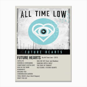 Future Hearts By All Time Low 2015 Poster 1 Canvas Print