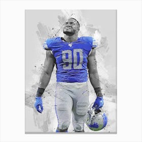 Trey Flowers Detroit Lions Canvas Print