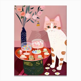 Cat And Candy 4 Canvas Print